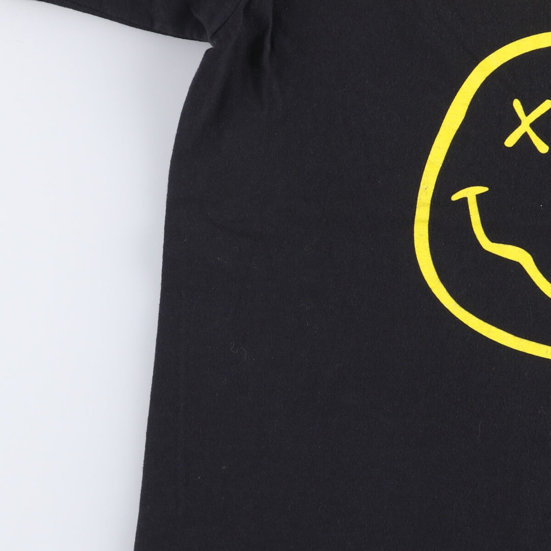 NIRVANA Nirvana Band T-shirt, Band T, Men's M size cotton black type Vintage Second Hand