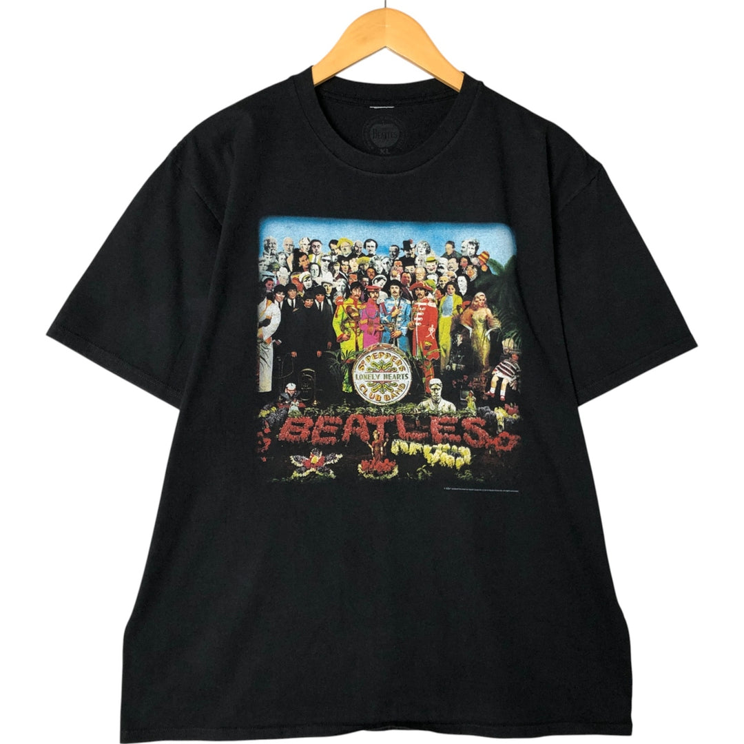 THE BEATLES Band T-shirt, Band T, Men's XL size unclear black type Vintage Second Hand