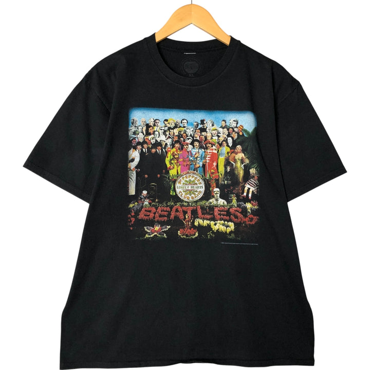 THE BEATLES Band T-shirt, Band T, Men's XL size unclear black type Vintage Second Hand