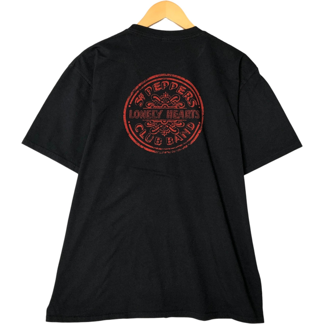 THE BEATLES Band T-shirt, Band T, Men's XL size unclear black type Vintage Second Hand