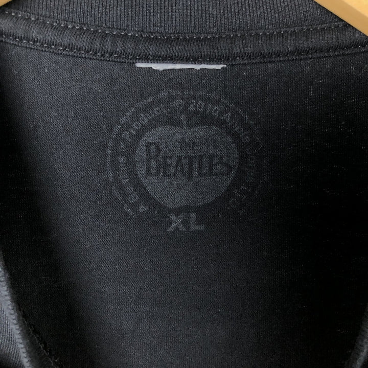 THE BEATLES Band T-shirt, Band T, Men's XL size unclear black type Vintage Second Hand