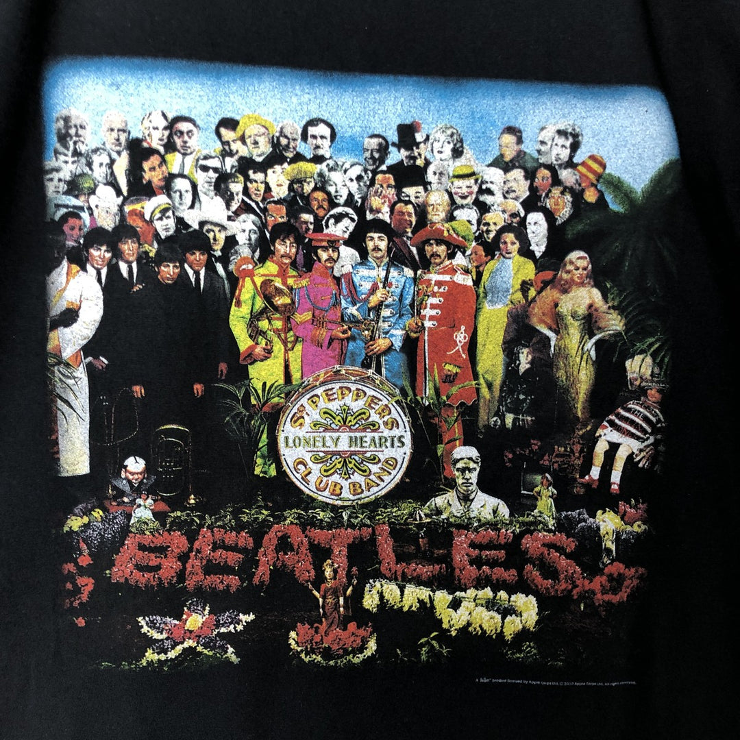 THE BEATLES Band T-shirt, Band T, Men's XL size unclear black type Vintage Second Hand