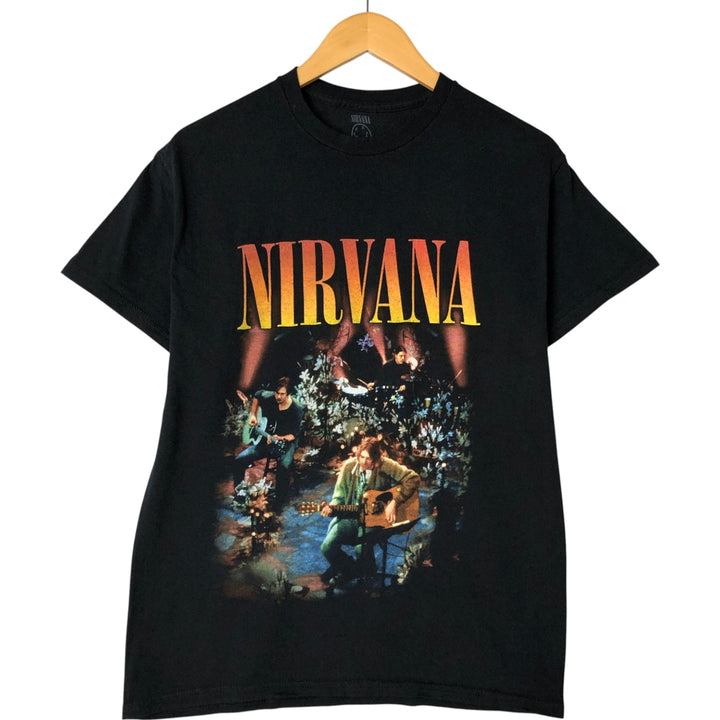 NIRVANA Nirvana Band T-shirt, Band T, Men's S size cotton black type Vintage Second Hand
