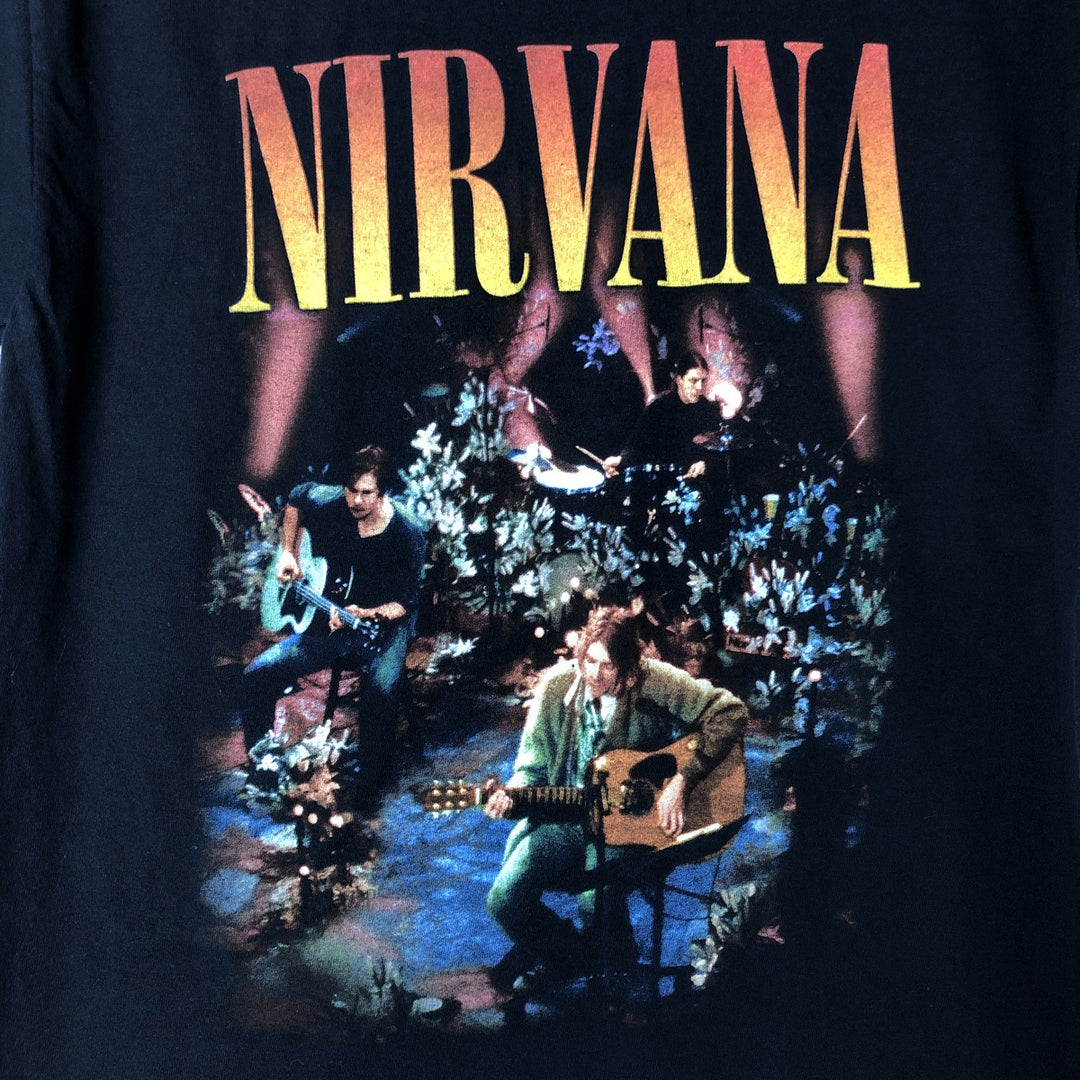 NIRVANA Nirvana Band T-shirt, Band T, Men's S size cotton black type Vintage Second Hand