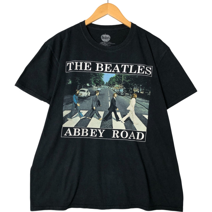 THE BEATLES Band T-shirt, Band T, Men's XL size cotton black type Vintage Second Hand