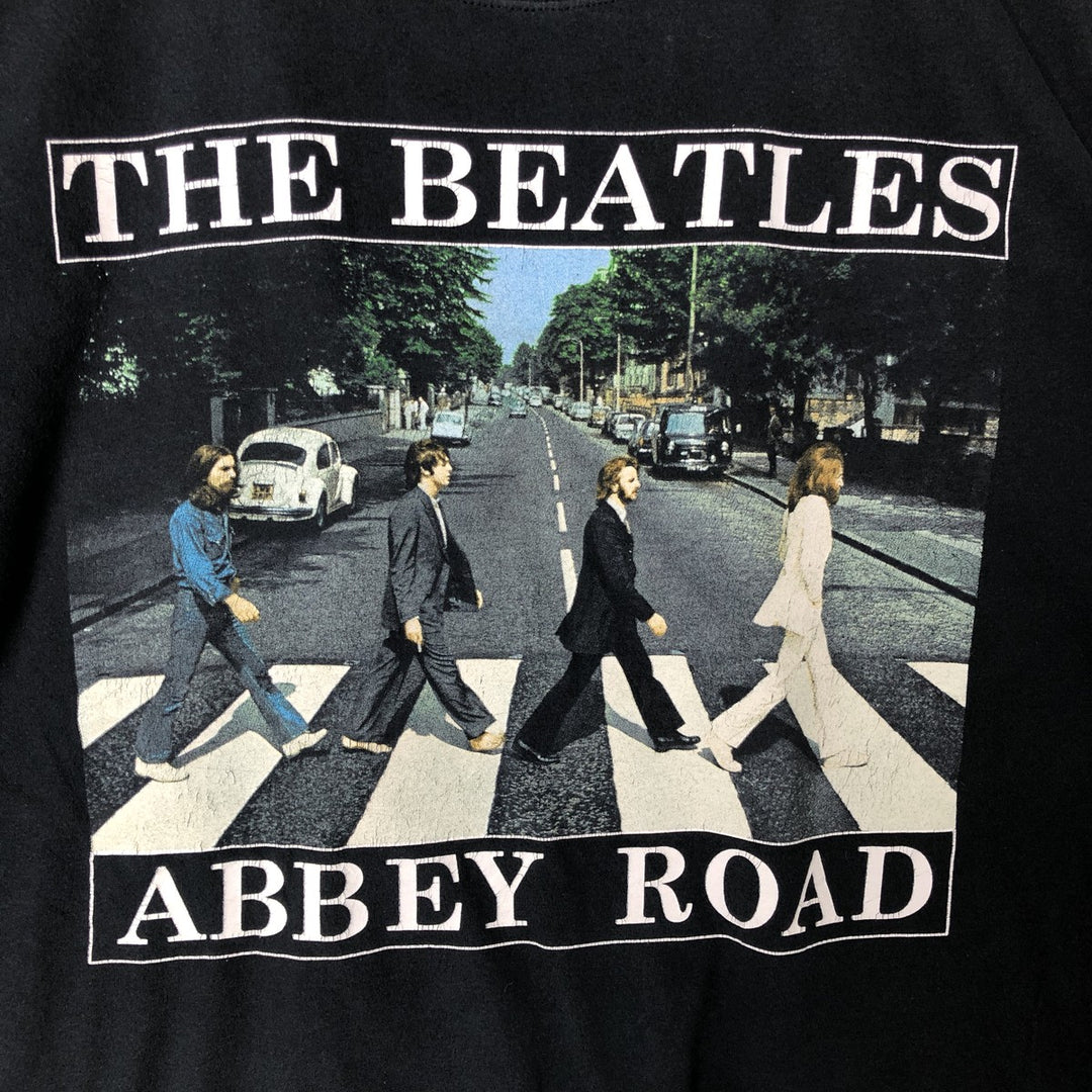 THE BEATLES Band T-shirt, Band T, Men's XL size cotton black type Vintage Second Hand
