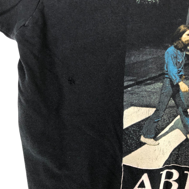 THE BEATLES Band T-shirt, Band T, Men's XL size cotton black type Vintage Second Hand