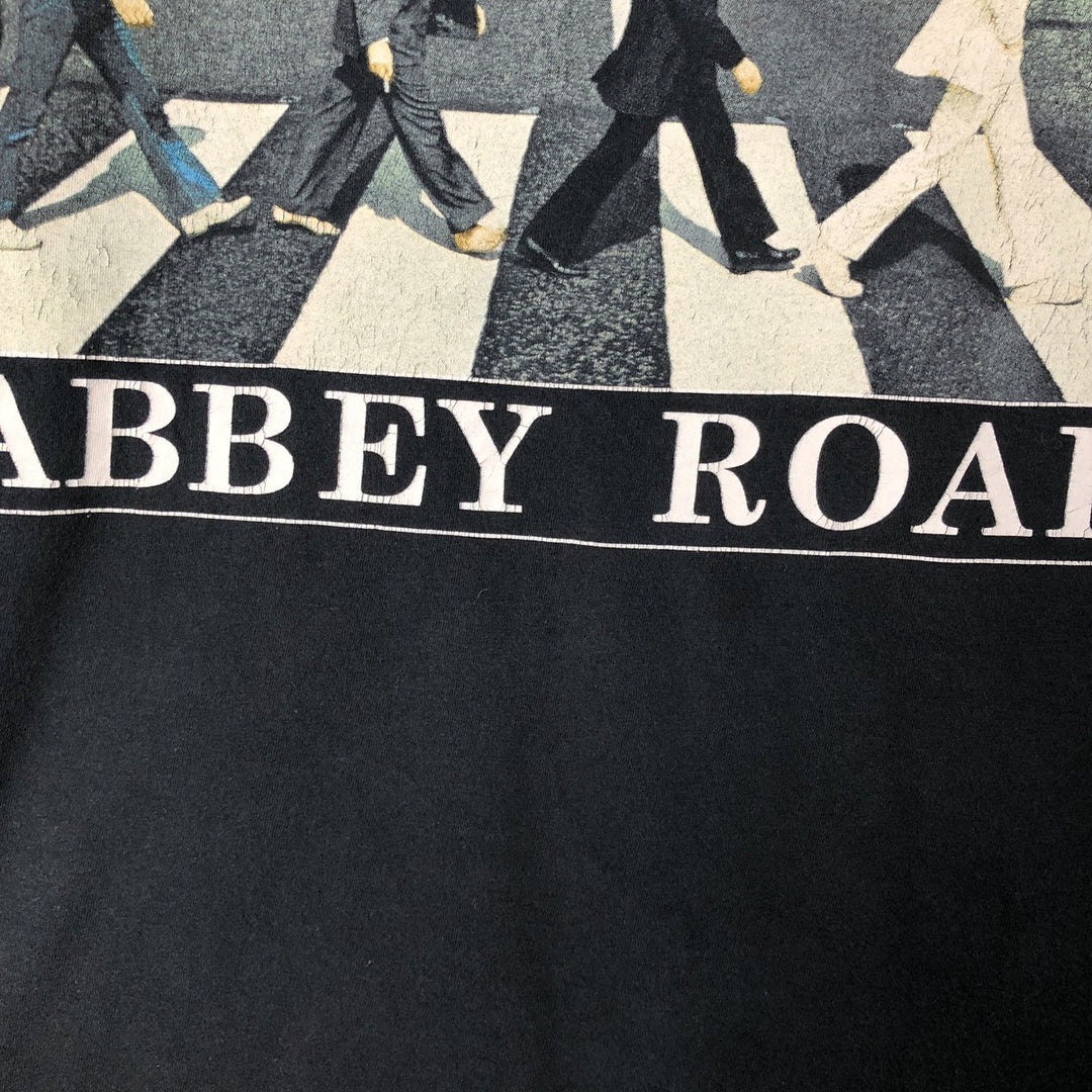 THE BEATLES Band T-shirt, Band T, Men's XL size cotton black type Vintage Second Hand