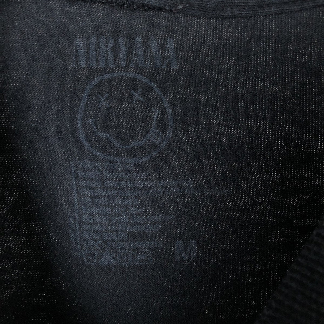 NIRVANA Nirvana Band T-shirt, Band T, Men's M size cotton black type Vintage Second Hand