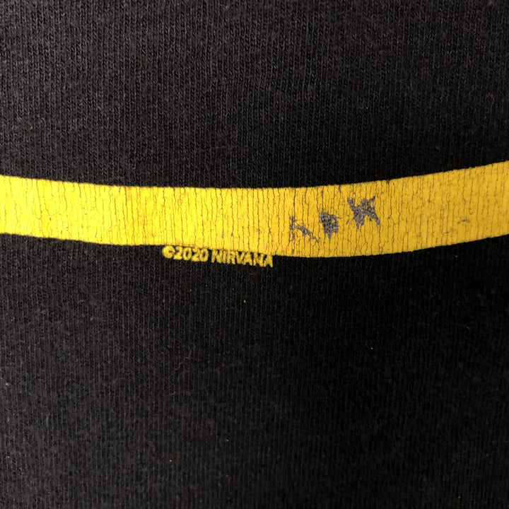 NIRVANA Nirvana Band T-shirt, Band T, Men's L size cotton black type Vintage Second Hand