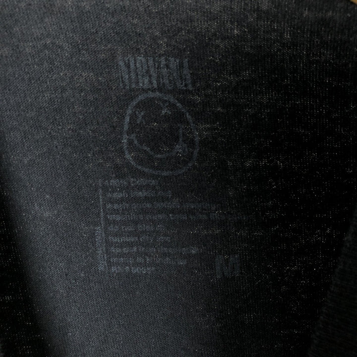 NIRVANA Nirvana Band T-shirt, Band T, Men's M size cotton black type Vintage Second Hand