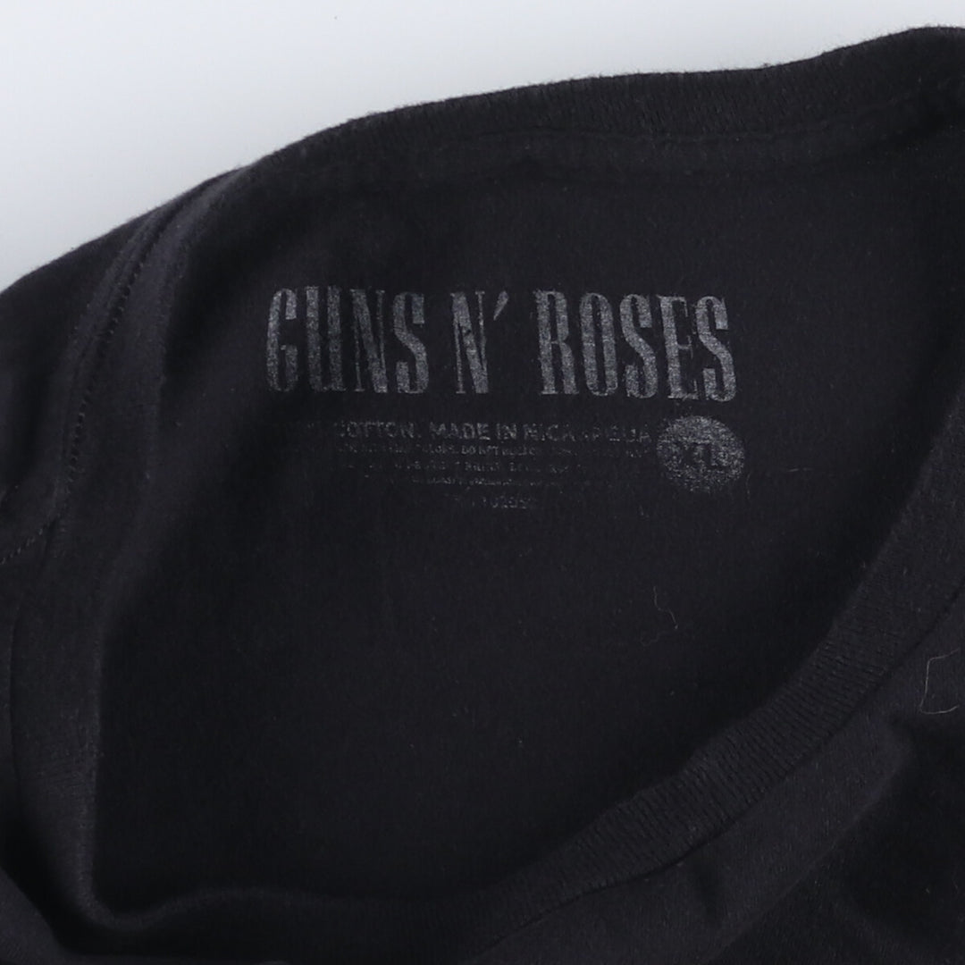 GUNS N' ROSES Guns N' Roses Band T-Shirt Band Tee Men's XL cotton black type Vintage Second Hand