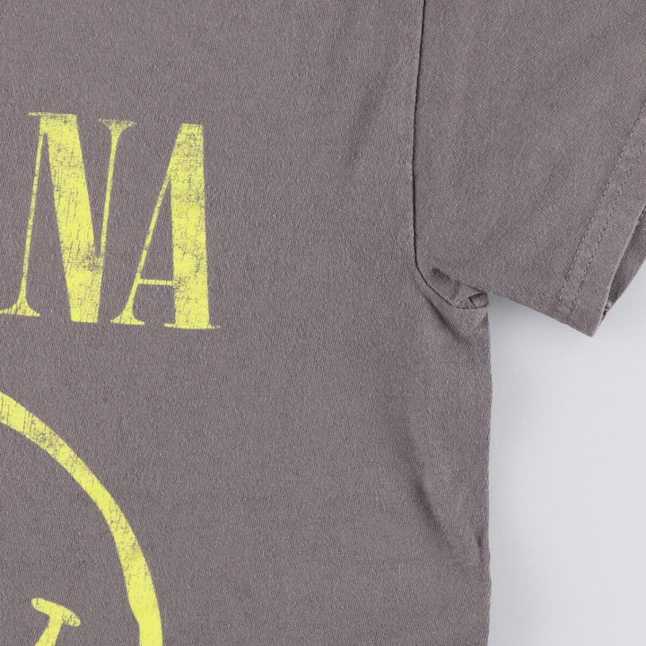 NIRVANA Nirvana Band T-shirt, Band T, Men's M size cotton gray type Vintage Second Hand