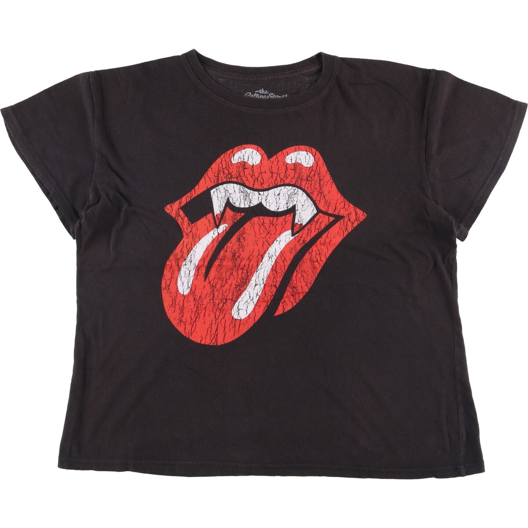 The Rolling Stones Band T-shirt, Band T, Men's L size cotton black type Vintage Second Hand