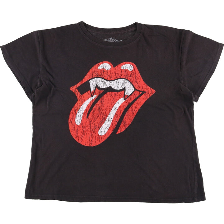 The Rolling Stones Band T-shirt, Band T, Men's L size cotton black type Vintage Second Hand