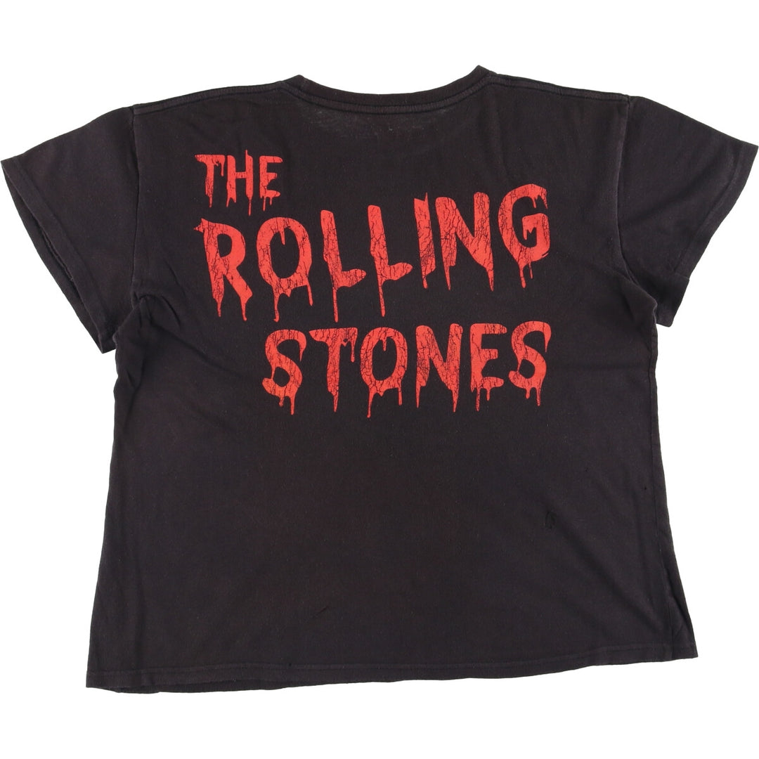 The Rolling Stones Band T-shirt, Band T, Men's L size cotton black type Vintage Second Hand