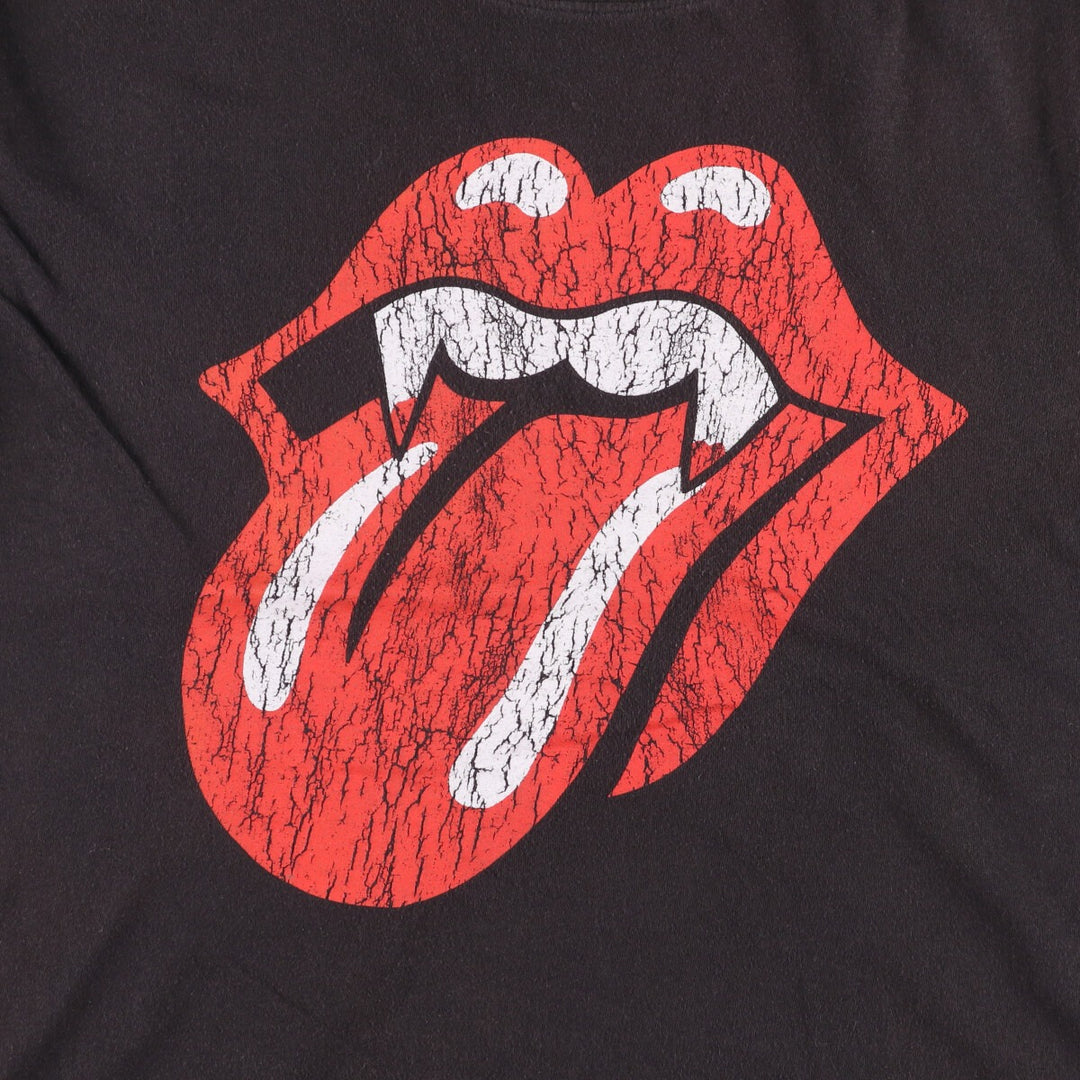 The Rolling Stones Band T-shirt, Band T, Men's L size cotton black type Vintage Second Hand