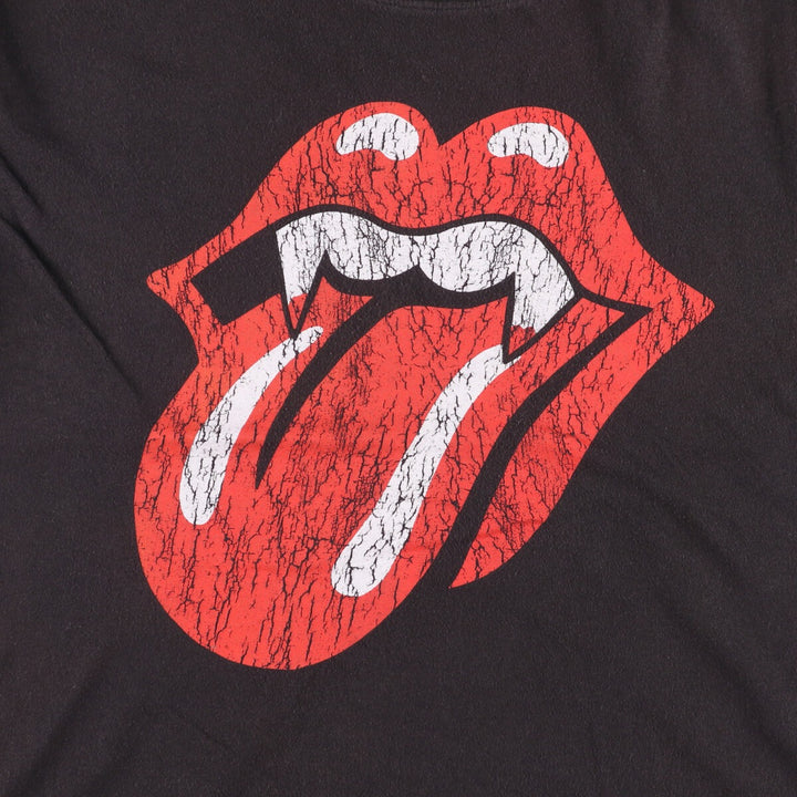 The Rolling Stones Band T-shirt, Band T, Men's L size cotton black type Vintage Second Hand