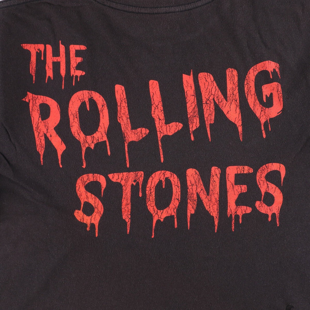 The Rolling Stones Band T-shirt, Band T, Men's L size cotton black type Vintage Second Hand