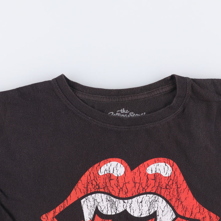 The Rolling Stones Band T-shirt, Band T, Men's L size cotton black type Vintage Second Hand