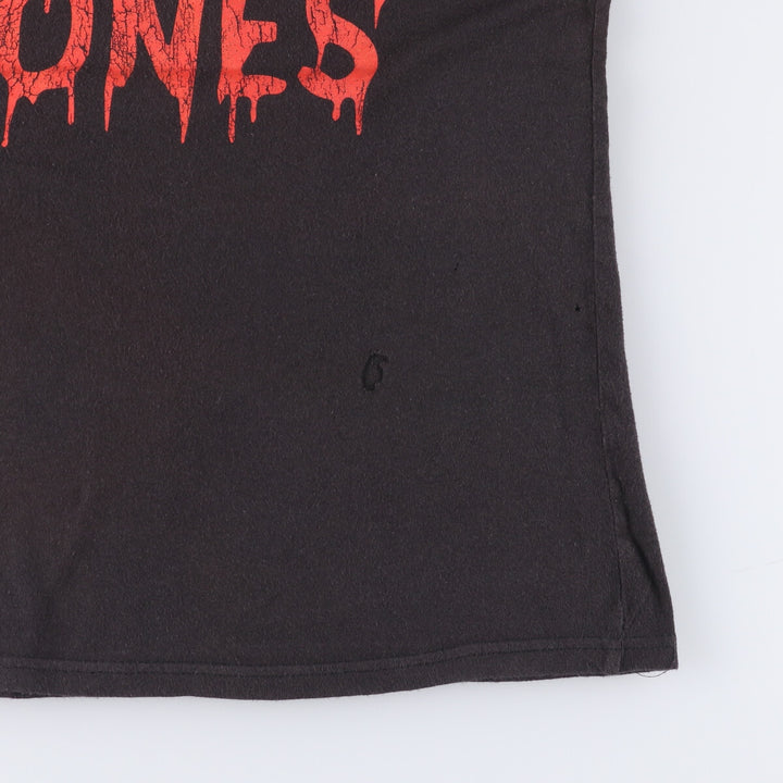 The Rolling Stones Band T-shirt, Band T, Men's L size cotton black type Vintage Second Hand