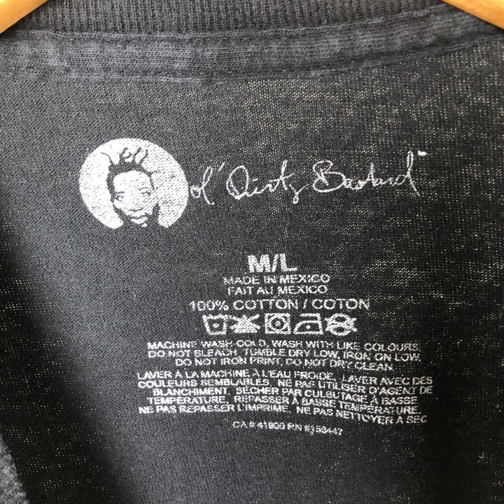 OL'DIRTY BASTARD Rap T-shirt, Men's M size cotton black type Vintage Second Hand