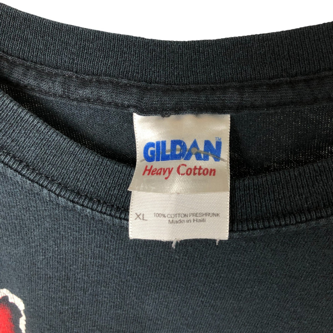 Gildan Misfits Skull Pattern Band T-shirt, Men's XL size cotton black type Vintage Second Hand