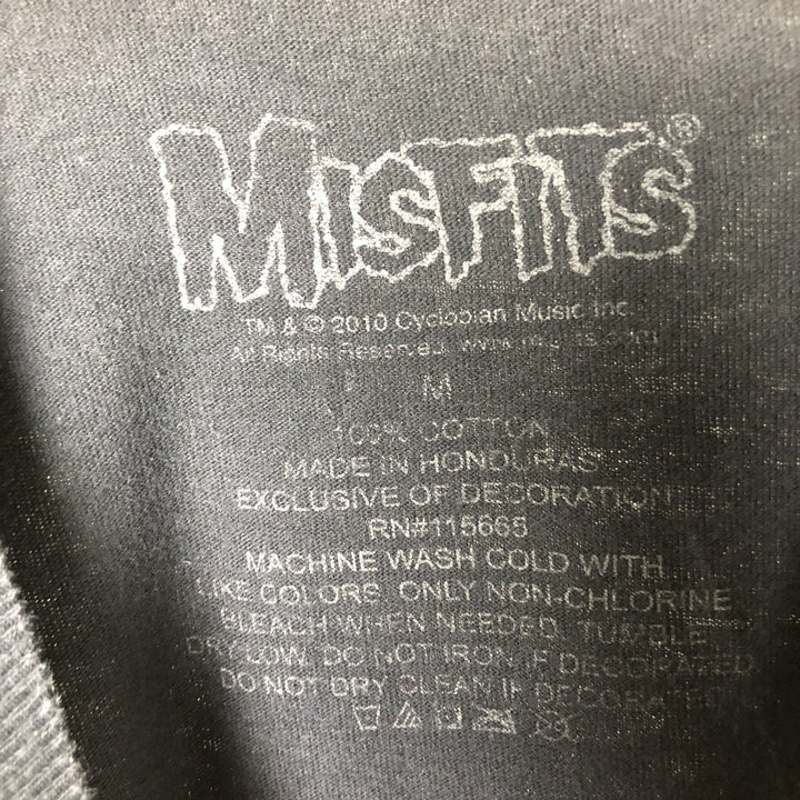 MISFITS Misfits Band T-shirt, Men's M size cotton black type Vintage Second Hand