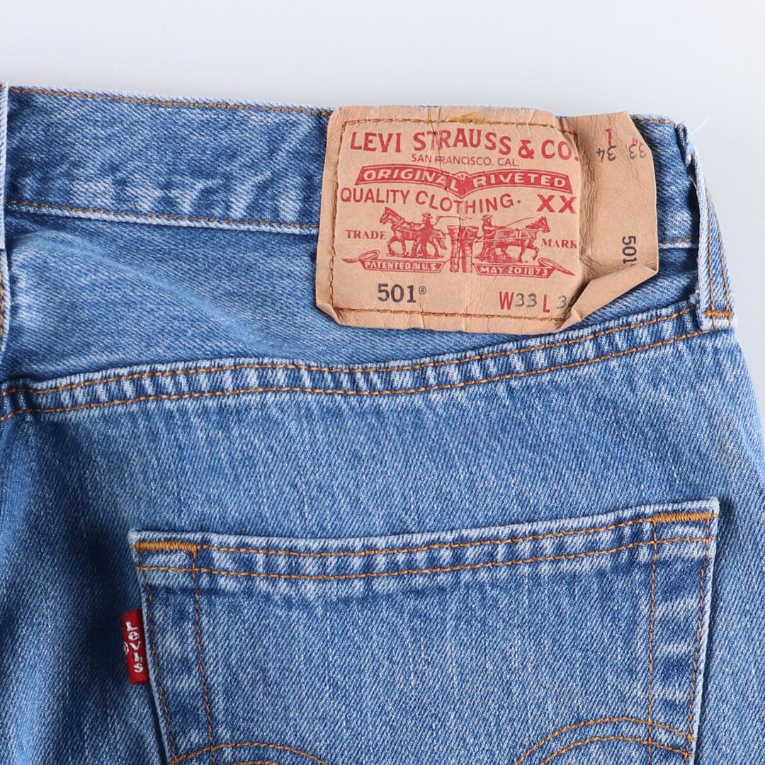 Levi's 501 Euro Model Straight Denim Pants Men's W33 cotton blue type Vintage Second Hand