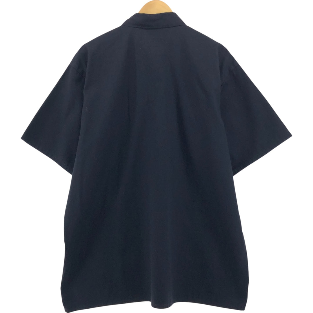 90'S Ben Davis Half-Zip Short-Sleeve Work Shirt Box Shirt Made in USA Men's XXL Vintage cotton black type Vintage Second Hand