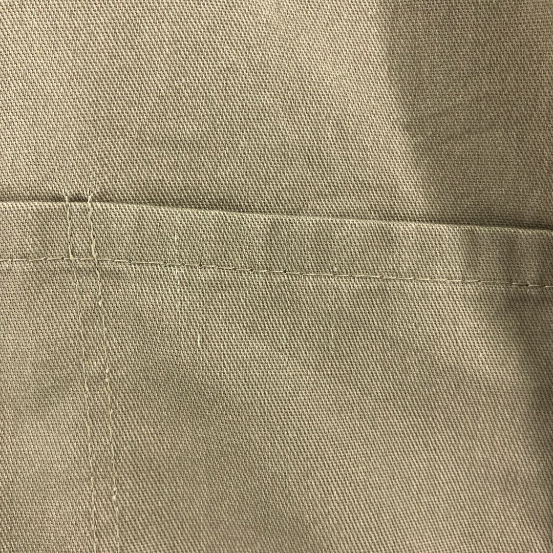 90'S Ben Davis Half-Zip Short-Sleeve Work Shirt Box Shirt Made in USA Men's L Size Vintage cotton Beige type Vintage Second Hand