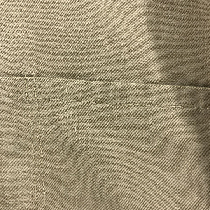 90'S Ben Davis Half-Zip Short-Sleeve Work Shirt Box Shirt Made in USA Men's L Size Vintage cotton Beige type Vintage Second Hand