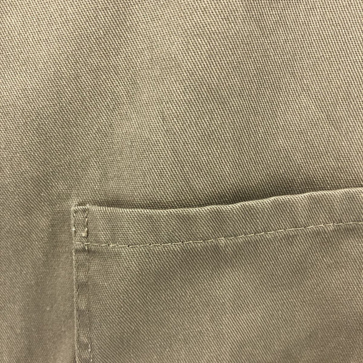 90'S Ben Davis Half-Zip Short-Sleeve Work Shirt Box Shirt Made in USA Men's L Size Vintage cotton Beige type Vintage Second Hand