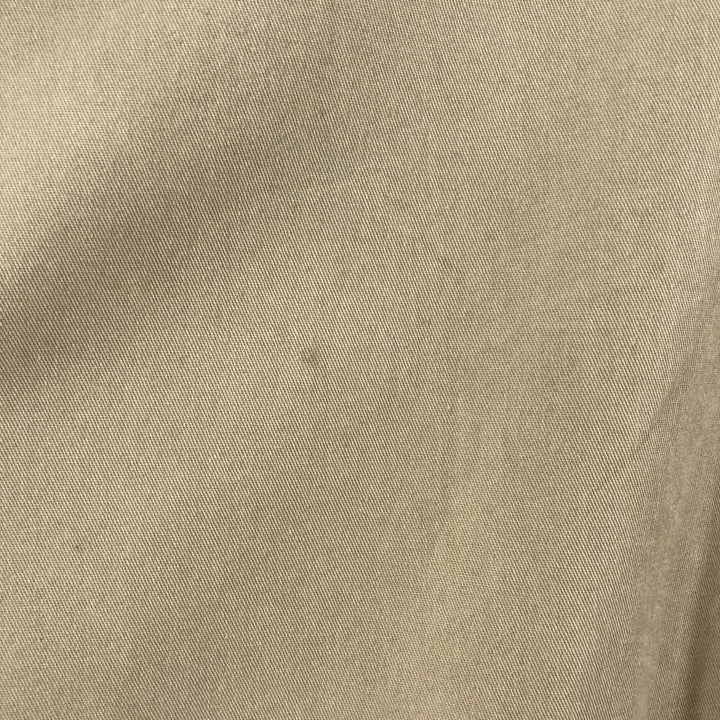 90'S Ben Davis Half-Zip Short-Sleeve Work Shirt Box Shirt Made in USA Men's L Size Vintage cotton Beige type Vintage Second Hand