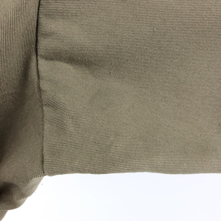 90'S Ben Davis Half-Zip Short-Sleeve Work Shirt Box Shirt Made in USA Men's L Size Vintage cotton Beige type Vintage Second Hand