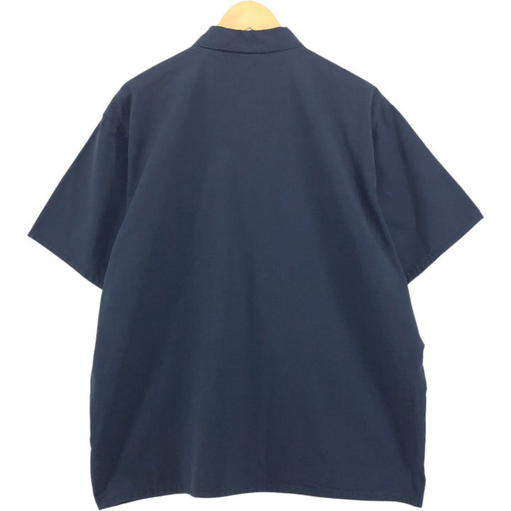 90'S Ben Davis Half-Zip Short-Sleeve Work Shirt Box Shirt Men's XL Vintage cotton black type Vintage Second Hand