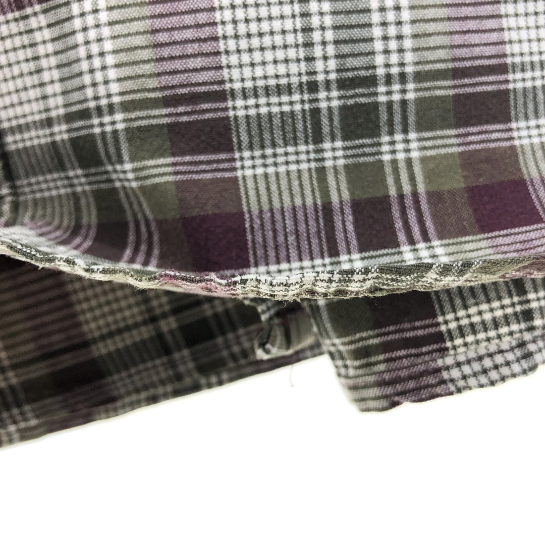Carhartt Check Pattern Button-down Short Sleeve Work Shirt, Men's XL unclear burgundy type Vintage Second Hand