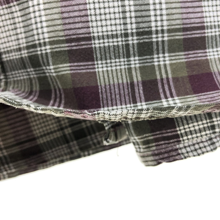 Carhartt Check Pattern Button-down Short Sleeve Work Shirt, Men's XL unclear burgundy type Vintage Second Hand