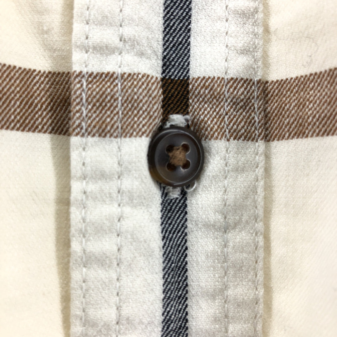 Carhartt Relaxed Fit Rugged Flex Check Pattern Short Sleeve Work Shirt, Men's Size L cotton unbleached Vintage Second Hand