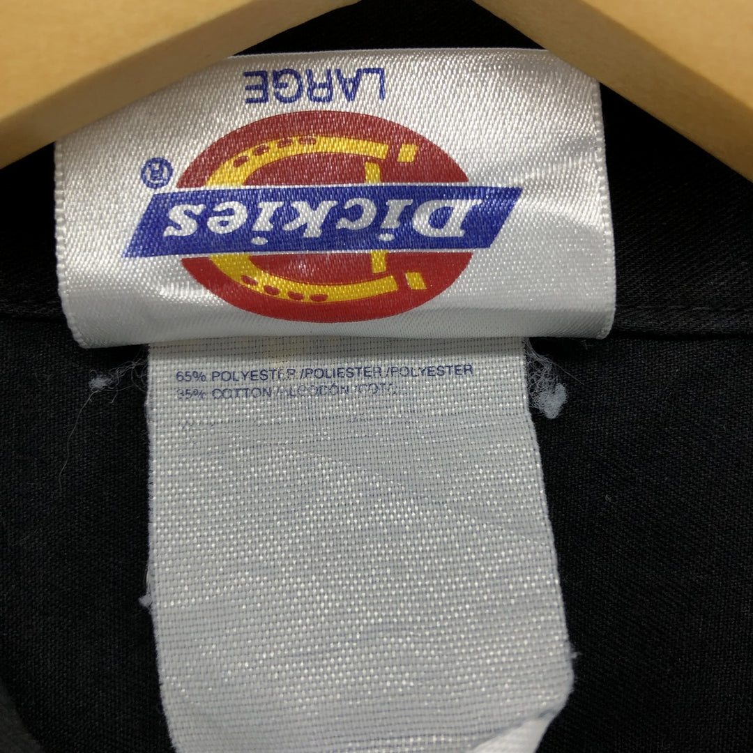 Dickies Short Sleeve Work Shirt Box Shirt Men's L Size polyester black type Vintage Second Hand