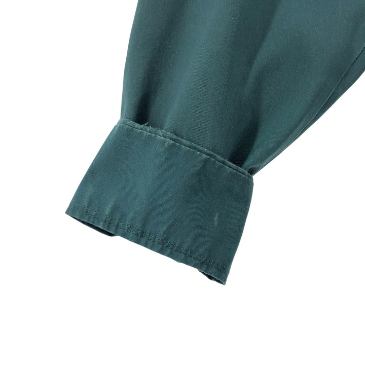 80s-90'S Dickies Long Sleeve Work Shirt Box Shirt Made in USA Men's S Size polyester green type Vintage Second Hand
