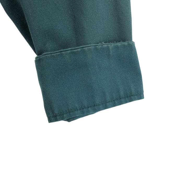 80s-90'S Dickies Long Sleeve Work Shirt Box Shirt Made in USA Men's S Size polyester green type Vintage Second Hand