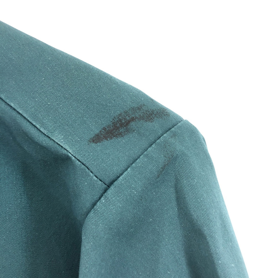 80s-90'S Dickies Long Sleeve Work Shirt Box Shirt Made in USA Men's S Size polyester green type Vintage Second Hand