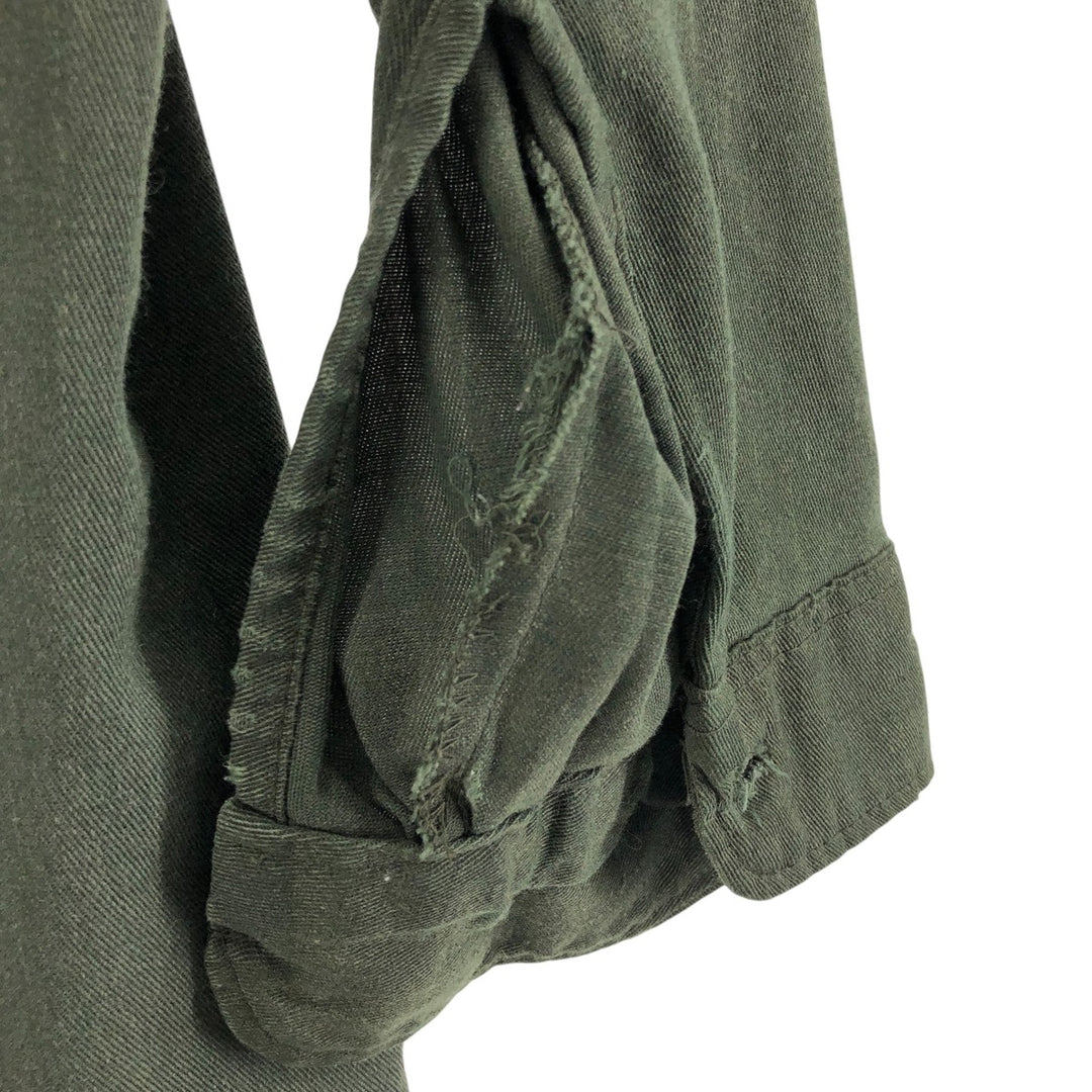 70'S Key Imperial Long Sleeve Work Shirt, Men's Size L unclear Khaki type sage green Vintage Second Hand