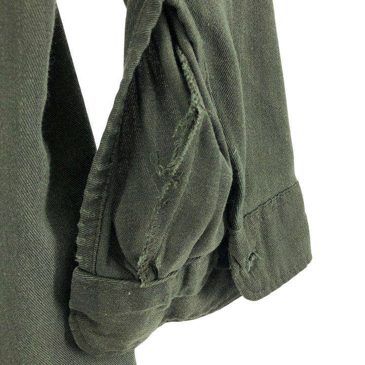 70'S Key Imperial Long Sleeve Work Shirt, Men's Size L unclear Khaki type sage green Vintage Second Hand