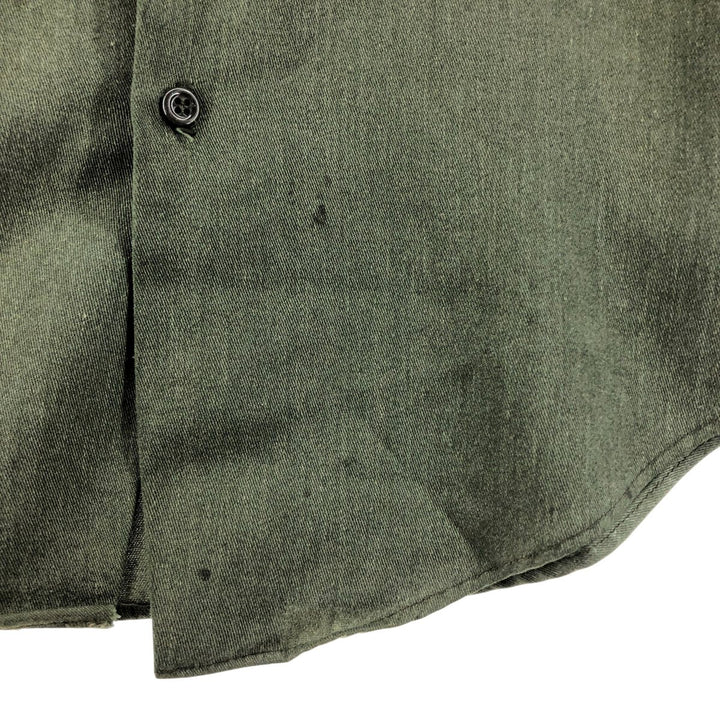 70'S Key Imperial Long Sleeve Work Shirt, Men's Size L unclear Khaki type sage green Vintage Second Hand
