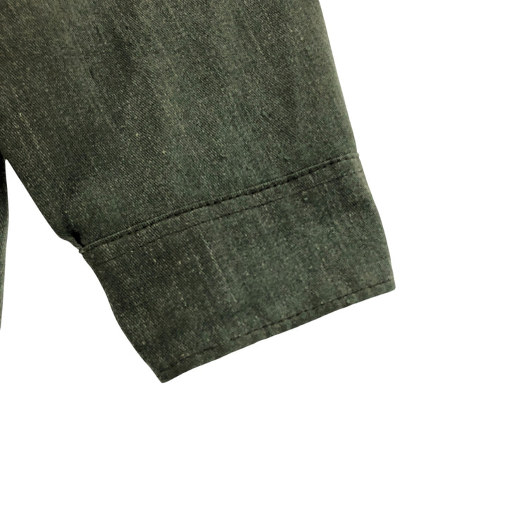 70'S Key Imperial Long Sleeve Work Shirt, Men's Size L unclear Khaki type sage green Vintage Second Hand