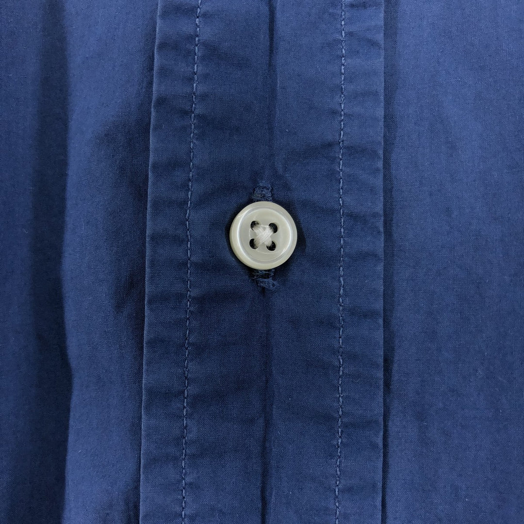 Ralph Lauren CUSTOM FIT short sleeve button down shirt, men's size M cotton navy blue type Vintage Second Hand