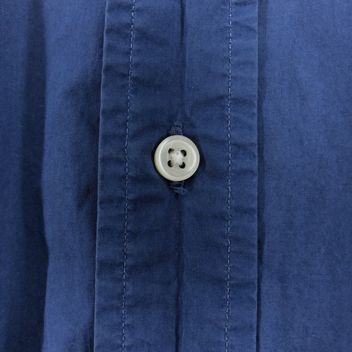 Ralph Lauren CUSTOM FIT short sleeve button down shirt, men's size M cotton navy blue type Vintage Second Hand