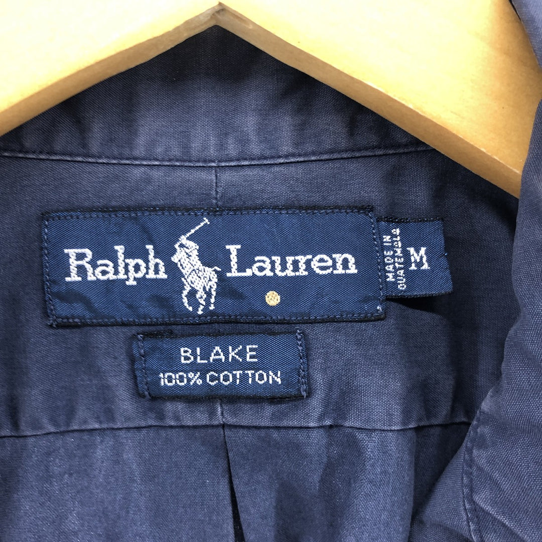 Ralph Lauren BLAKE short sleeve button down shirt, men's size M cotton purple type Vintage Second Hand